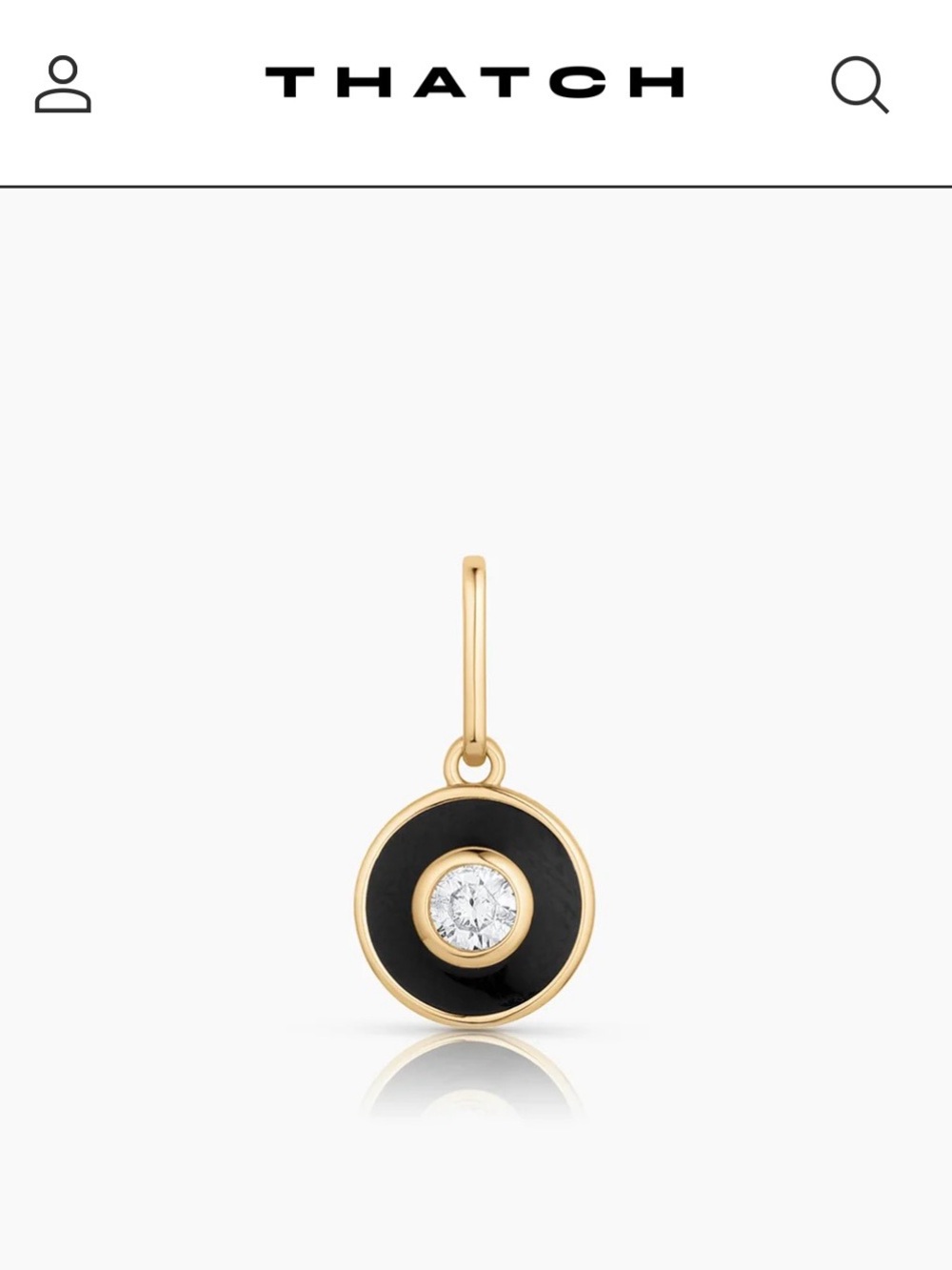 NWOT Thatch ‘Olivet’ black enamel charm